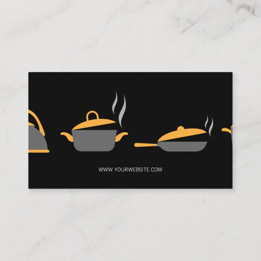 Carte De Visite Pots et casseroles | Chef exécutif (Dos)