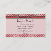 Carte De Visite Pots Et Rayures De Charme (Fraises) (Dos)