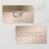 Carte De Visite Pots professionnels Confetti Floral Machine à coud (Devant / Derrière)