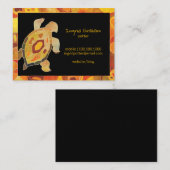 Carte De Visite Potter de tortue d'art autochtone (Devant / Derrière)