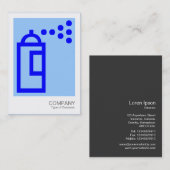 Carte De Visite Poubelle de pulvérisation - Bleu sur Lt Blue 99CCF (Devant / Derrière)