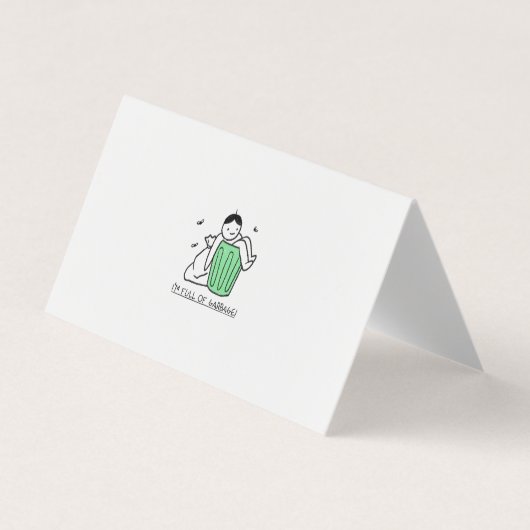 Carte De Visite poubelle et citation moyenne (Devant)