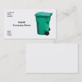 Carte De Visite poubelle vert clair (Devant / Derrière)