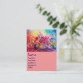 CARTE DE VISITE POUCE,PANIER DE FLEURS ET PAPILLON (Debout devant)