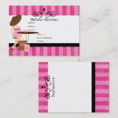 Carte De Visite Poudre de bébé rose (Devant / Derrière)