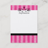 Carte De Visite Poudre de bébé rose (Dos)