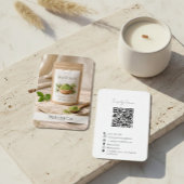Carte De Visite Poudre de Matcha Bio Matcha Naturel Code QR