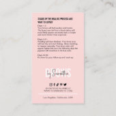 Carte De Visite Poudre Ombre Féminine Brosse Instructions de suivi (Dos)