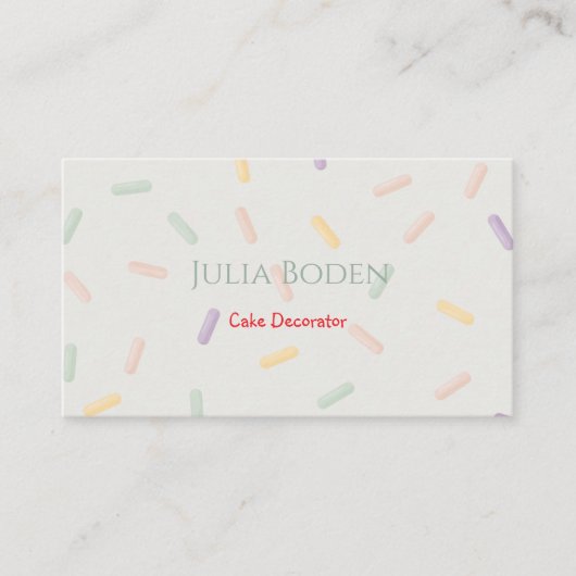 Carte De Visite Poudres de couleurs pastel (Devant)