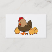 Carte De Visite Poule et poussins (Dos)