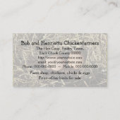 Carte De Visite Poule libre de noir de gamme (Dos)