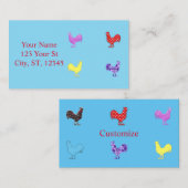 Carte De Visite Poules de poulet Thunder_Cove (Devant / Derrière)