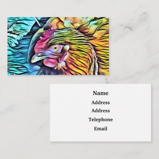 CARTE DE VISITE POULET (Devant / Derrière)