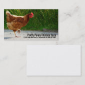 Carte De Visite Poulet croisant la ferme d'oeufs de route (Devant / Derrière)
