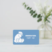 Carte De Visite Poulet de la ferme OEufs frais Bleu (Debout devant)