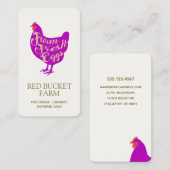 Carte De Visite Poulet de la ferme OEufs frais Rétro (Devant / Derrière)