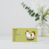 Carte De Visite poulet et oeufs mignons (Debout devant)