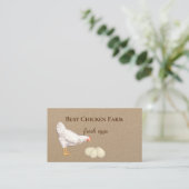 Carte De Visite Poulet et oeufs pour les vendeurs du marché agrico (Debout devant)