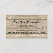 Carte De Visite Poulet Ferme Bois Oeuf Rustique Hen (Dos)