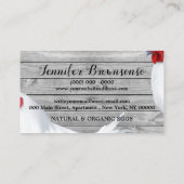 Carte De Visite Poulet Gris Hen Ferme d'Oeufs Bio Rustique (Dos)