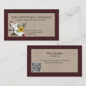 Carte De Visite Poulet Rustique Agritourisme OEufs Frais (Devant / Derrière)