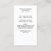 Carte De Visite Poulets D'Aquarelle Ferme Moderne Oeufs Frais (Dos)