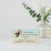 Carte De Visite Poulets, Volaille, Oeufs Libre biologique (Debout devant)
