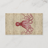 Carte De Visite poulpe vintage (Dos)