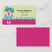 Carte De Visite Poupée à coudre (Devant / Derrière)