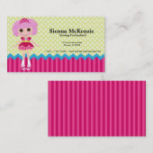 Carte De Visite Poupée à coudre (Devant / Derrière)