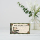 Carte De Visite Poupée à coudre du pays principal Homespun rustiqu (Debout devant)