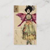 Carte De Visite Poupée Médiatique Mixte Avec Ailes Roses (Dos)