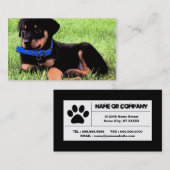 Carte De Visite poupée rottweiler (Devant / Derrière)