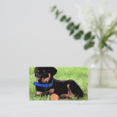 Carte De Visite poupée rottweiler (Debout devant)