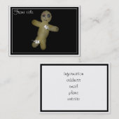 Carte De Visite Poupée Voo Doo avec broches (Devant / Derrière)