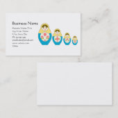 Carte De Visite Poupées russes d'emboîtement de Matryoshka (Devant / Derrière)