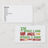 Carte De Visite Pour actionner une radio (Devant / Derrière)