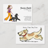 Carte de visite pour animal de compagnie de marche (Devant / Derrière)