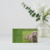Carte de visite pour animaux (Debout devant)