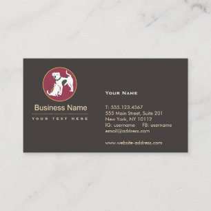Carte de visite pour animaux
