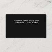 Carte de visite pour animaux de compagnie classiqu (Dos)