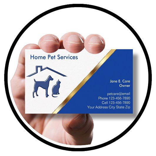 Carte de visite pour animaux de compagnie classiqu