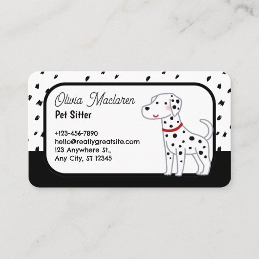 Carte de visite pour animaux de compagnie mignon - (Devant)