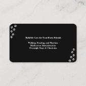 Carte de visite pour animaux de compagnie noirs pe (Dos)