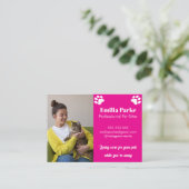 Carte de visite pour animaux de compagnie personna (Debout devant)