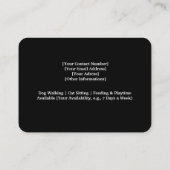 Carte de visite pour animaux de compagnie personna (Dos)