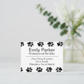 Carte de visite pour animaux de compagnie personna (Debout devant)