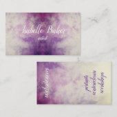 Carte de visite pour aquarelle pourpre (Devant / Derrière)