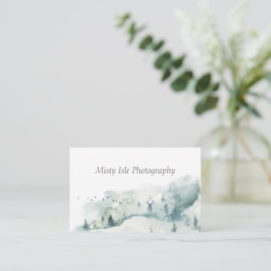 Carte de visite pour aquarelle unique (Debout devant)