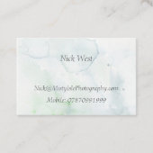 Carte de visite pour aquarelle unique (Dos)